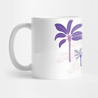 Colorful beach palm trees Mug